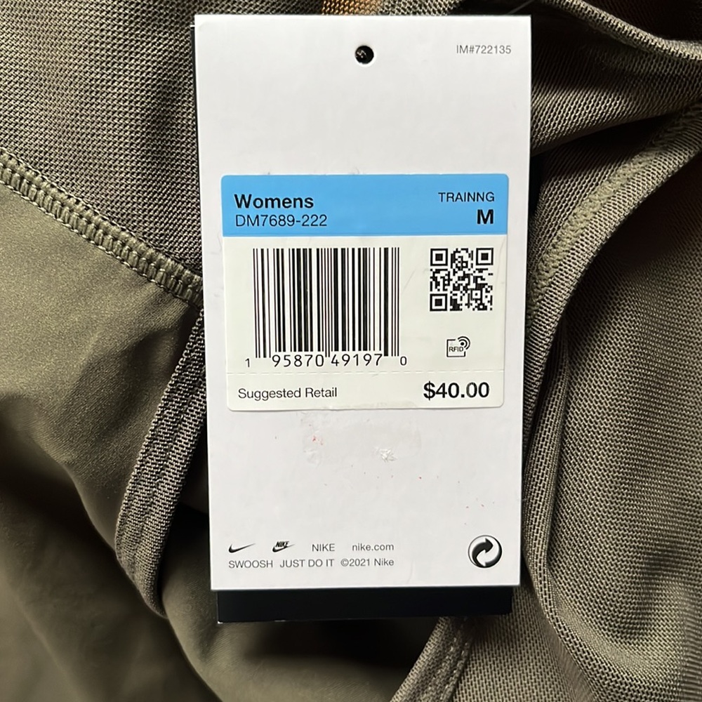 Nike Pro Sports Bra Olive Green and Black - Picture 8 of 11